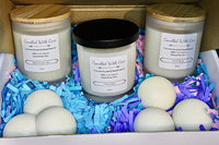 Example of the 10 oz. candles and wax melts you will receive in your monthly box, photo was captured by a customer.