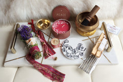 Sacred space box for July/August 2023. Artisan + handmade items.