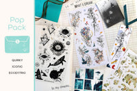 Colorful stickers featuring cute bear characters in various activities from the STICKII Monthly Sticker Subscription box