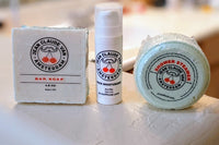 Jean Claude Van Amsterdam men's grooming box includes Bar Soap, Facial Moisturizer and Shower Steamer! 