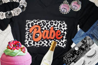 An Oliver Christopher's Boutique black t-shirt with the word "babe" - a perfect gift.