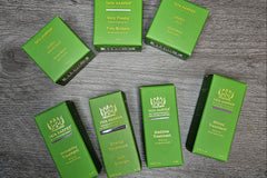 Samples of Tata Harper skin care products. They are a company based in Whiting, Vermont, just a stone's throw from me. 