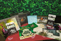 Dungeon Crate™ subscription box featuring exclusive member card, flame miniatures, and a treasure token for roleplaying games