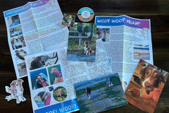 Example of some of the letters and stickers after they were sent and someone who gets them opening them. 