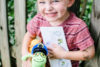 Plush and Snail Mail Weekly Letter  from Sunny the Mail Snail for ages 3 to 8