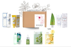 Bomibox Korean Beauty Box -   Past Box containing a mixture of Korean skincare, beauty and hair products.