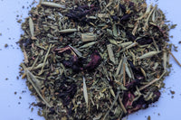 Close up of Comfort + Joy. All our teas are loose, preserved at the peak of freshness, and have big, vital pieces!