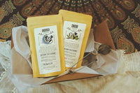 1/2 DECAFFEINATED 1/2 CAFFEINATED Indigo Moon Tea Co. Box
