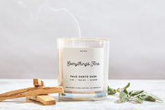 Premium candles hand-poured in small batches with 100% soy wax, fine fragrances and essential oils. Made with love. Non-toxic, clean, vegan.