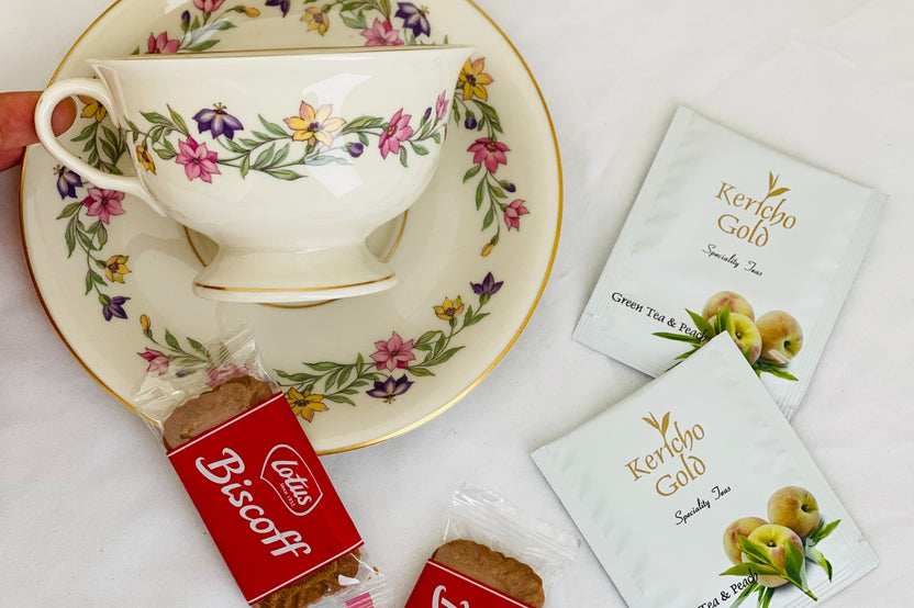 Vintage Teacup Club Trio - Teacup, Saucer & Cake Plate