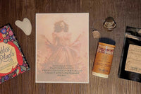 BOX CONTAINING OHM BOX ITEMS FOR THIS THEME: GODDESS                                                      