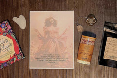 BOX CONTAINING OHM BOX ITEMS FOR THIS THEME: GODDESS                                                      