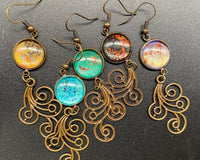 Monthly, hand-crafted pair of sustainable earrings from Iron Oxide & Art