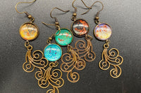 Monthly, hand-crafted pair of sustainable earrings from Iron Oxide & Art