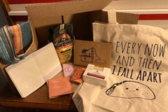 An example of a past box. Let's not forget the Fronts Box team loves coffee so you'll be sure to get a good roast in each box!