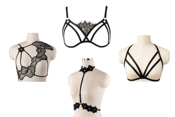 GOLD PLAN- 4 MIXED HARNESS AND CAGE BRAS