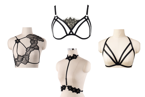 GOLD PLAN- 4 MIXED HARNESS AND CAGE BRAS