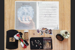 BOX CONTAINING WITCH BOX ITEMS FOR THIS THEME: KNOT MAGIC                                                