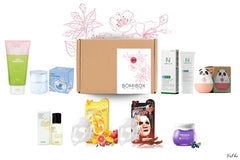 Bomibox Korean Beauty Box -   Past Box containing a mixture of Korean skincare, beauty and hair products.