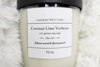 Beautifully scented Coconut Lime Verbena. The aroma of a sandy beach vacation. This scent is phenomenal.