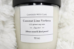 Beautifully scented Coconut Lime Verbena. The aroma of a sandy beach vacation. This scent is phenomenal.