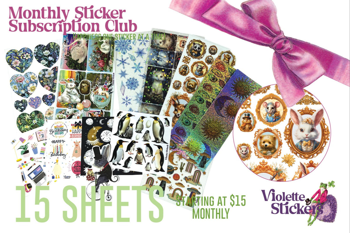 Violette Cute! Stickers - CUTE! STICKER COLLECTION - 1 Strip Each - You  Choose