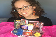Bubbles & Books subscription box featuring a romantic novel, handmade soap, and bath products for relaxation
