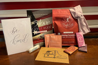 Mental health boosting tools, encouragement, and self care goodies are packed into each Fronts Box Care Package.