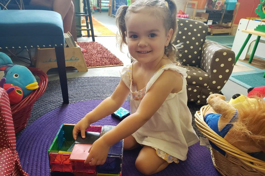 constructive play--magnetic blocks
Constructive, imaginative, artistic, dramatic, physical, literacy, and role play