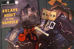 "Escape: Night of the Vampire" is a spooky, yet family friendly, jaunt into the grim graveyards and dark castles of Castle Strigoi!  