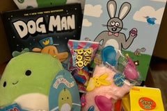 Custom Box - Kid's Easter Box. Includes squishmallow, book, activity book and candy. We will email you for book information
