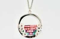 Chain Necklaces, Pendant Necklaces, Silver Necklaces, Beaded Pendants, Bead Weave Pendants, Jewellery Gifts, Birthday Gifts, Gifts for Her