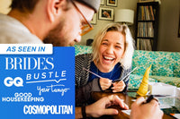 Couple enjoying a game from the Date Night Box Subscription while laughing together at home