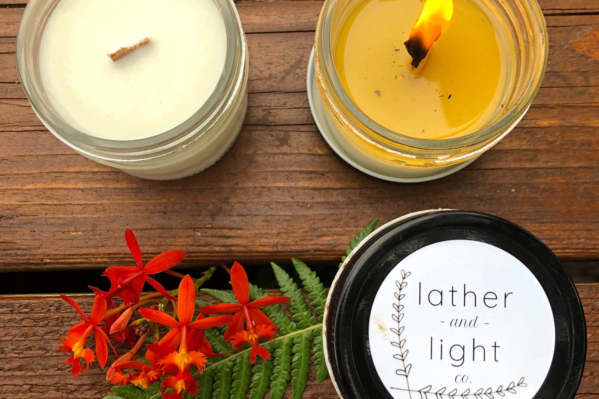 Soy Wax Candle Trio scented with Essential Oils