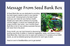 Seed Bank Box