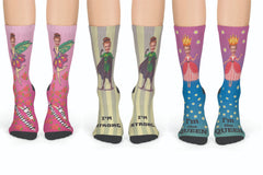 Monthly Girl Power Socks with Custom Face