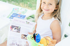 Plush and Snail Mail Weekly Letter  from Sunny the Mail Snail for ages 3 to 8