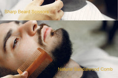 All Natural and Organic 6 in 1 Beard grooming care includes Oil|Balm|Wash|Brush|Comb| Scissor for men,father,boyfriend,husband,birthday gift