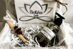 Natural + Vegan Crystal Infused MEDITATION Wellness Box | Self-Care for Body + Mind + Spirit