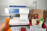 It is easy to get right to the fun of sewing with the pre-cut sewing kits that members receive each month.