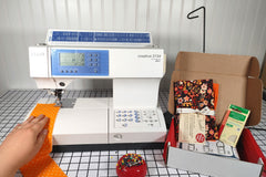 It is easy to get right to the fun of sewing with the pre-cut sewing kits that members receive each month.