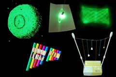 Find out what orbits in our solar system have in common with music. Includes harmonic motion pendulums, paint for glow in the dark painting.