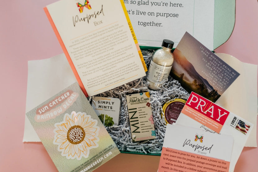 Christian self-care box, Christian mental health box, trauma-informed Christian care package, Christian subscription box for grief, faith 