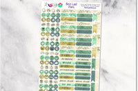 Functional Planner Sticker Kit for Planners - Calendars, Happy Planner, Bullet Journal, Leafy Treetops, Pocket, A5, EC, TN