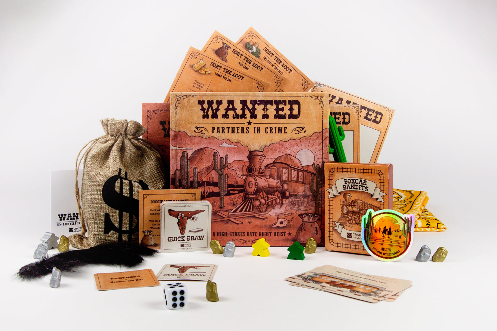 western, wild west, and cowboy themed date night box theme that includes western-themed datebox games and activities for couples