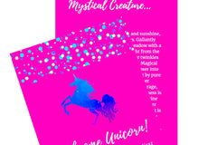 Unicorn Fun Box storybook inserts are included with every order and every mo th is a different insert