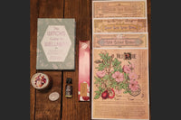 BOX CONTAINING WITCH BOX ITEMS FOR THIS THEME: LOVE MAGIC                                                