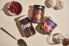 Several jars are shown with various ingredients. Ingredents are not included with subscription boxes, just jars. 