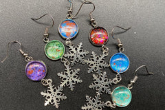 Monthly, hand-crafted pair of sustainable earrings from Iron Oxide & Art