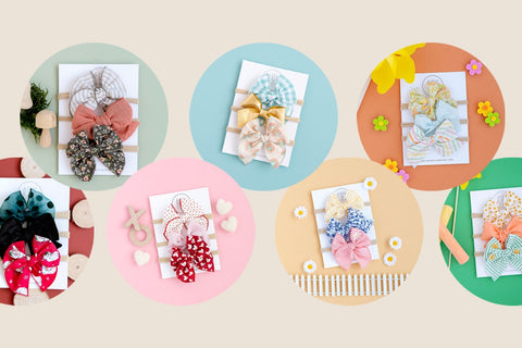 Hair Bow Headband Set Subscription (Set of 3 Bows Per Month)